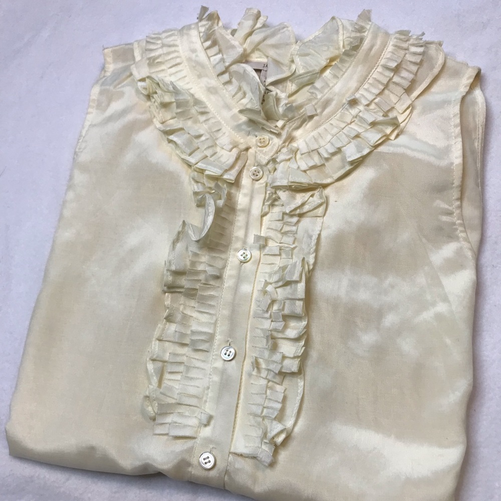 J. Crew button down tank in off white size 10